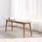 Natural Oak Wood For Dining Bench Table Bench For Living Room