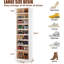 Grand range-chaussures court à 1 niveau + à 8 niveaux Facile à installer Range-chaussures en plastique pliable