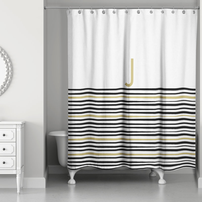 Striped Shower Curtain, J