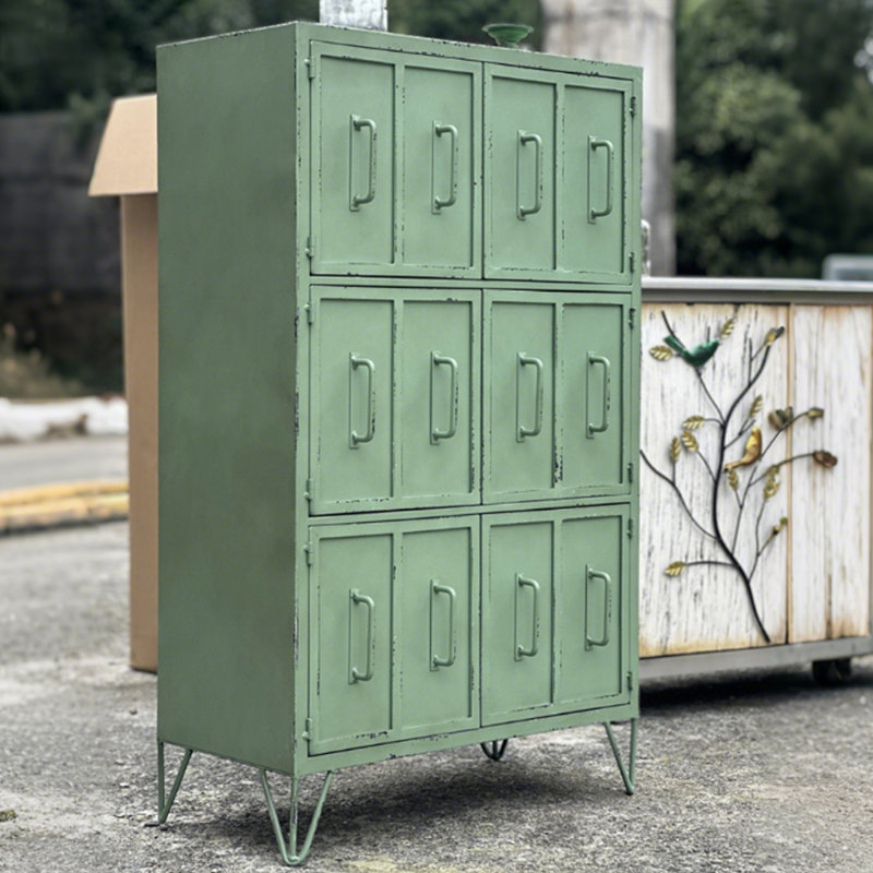 Armoire d'appoint moderne en fer vert, Vert