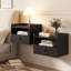 Ensemble de 2 tables de chevet flottantes avec tiroir-1684954919