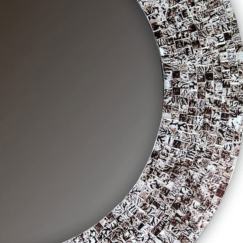 Gelantipy Glass Round Mirror, Iced Espresso