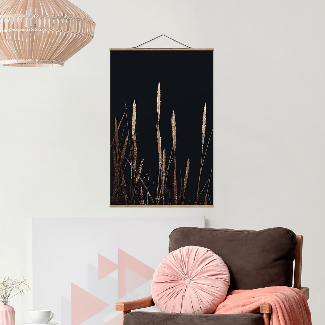 Stoffbild Graphic Flora - Gold Reed