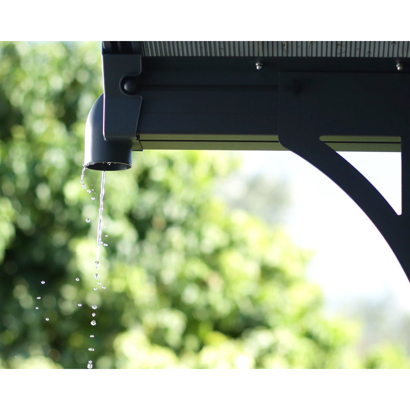 Gray Aluminum and Steel Carport Kit with Polycarbonate Roof