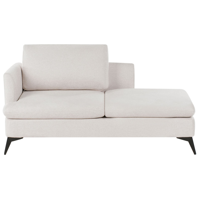 Right Hand Fabric Chaise Lounge SIEVOZ, Light Beige, Left Hand Facing