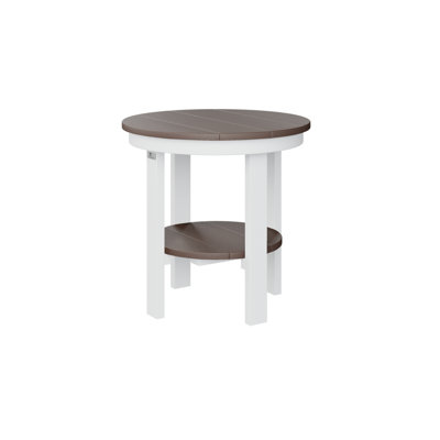 Berlin Gardens Regular Top With White Base Round End Dining Table