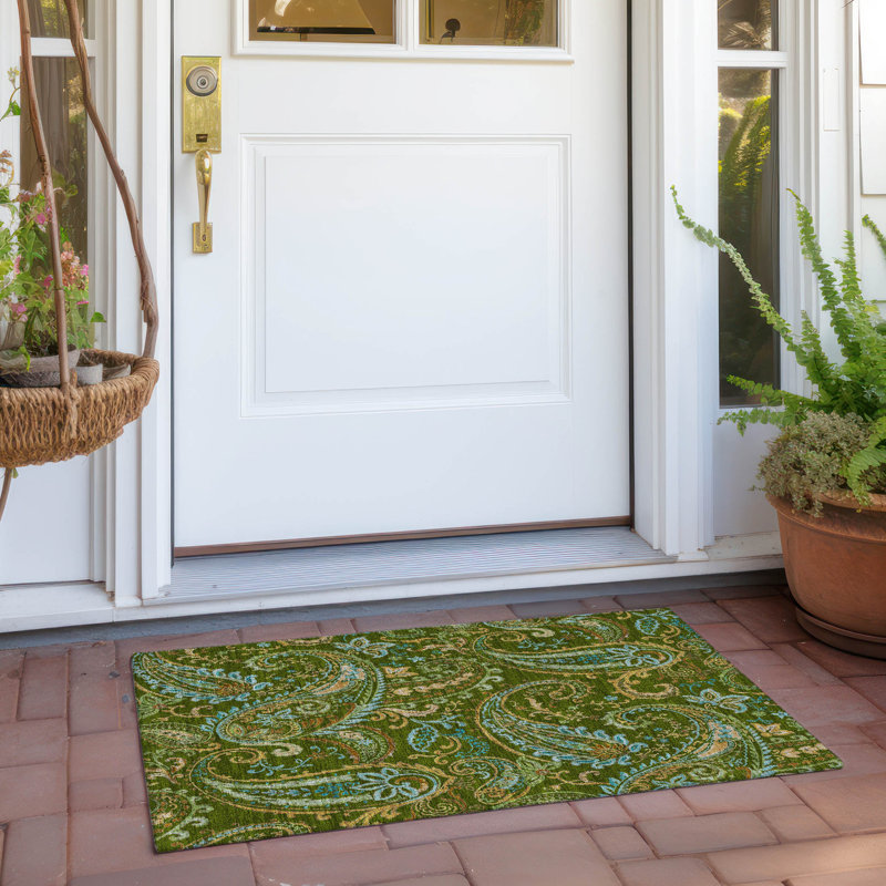 Tapis intérieur / extérieur Kinslee, Rectangle 1 pi 8 po x 2 pi 6 po