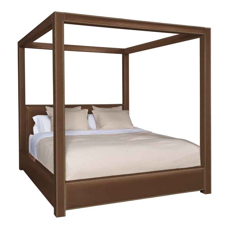 Eastwood By Thom Filicia Upholstered Canopy Bed, Nomad Sand, Yes, Queen
