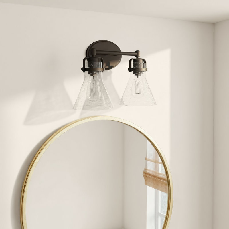 2 - Light Dimmable Vanity Light, Oil Rubbed Bronze, No