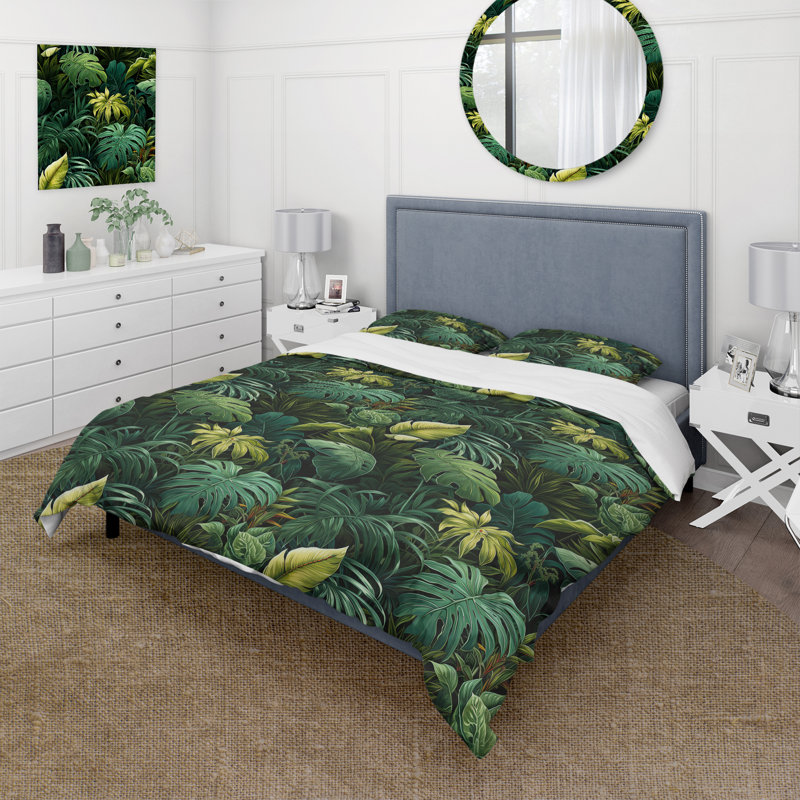 Ensemble de housse de couette Jungle Canopy, Housse de couette pour très grand lit et 2 très