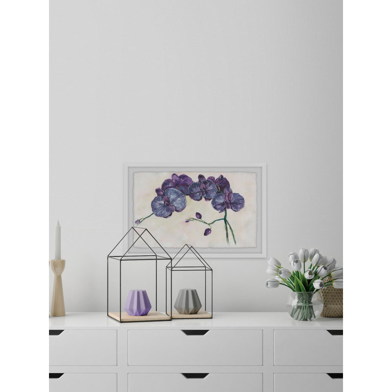 Mauve Orchids - Single Picture Frame Painting, 41 cm H x 61 cm W x 4 cm D