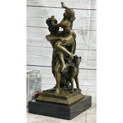 Kalie Signed Greek God Pluto Abduction Of Sabine Woman Bronze Mythical Sculpture
