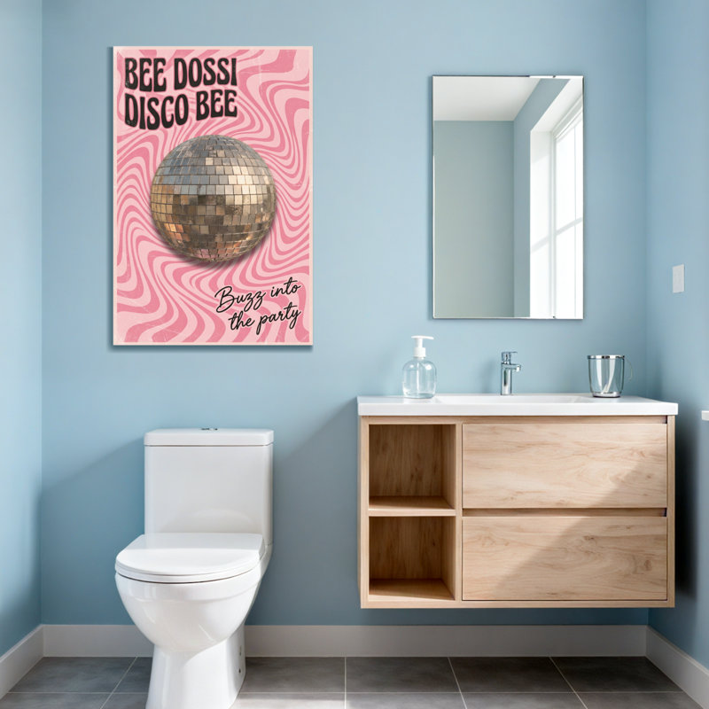 Thème disco à motif de tourbillon rose, H 40 po x l 28 po