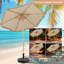 Parasol 7,5 pi avec base Chaume Palapa