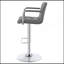 Tabouret de bar réglable gris et chrome