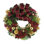 26" Holiday Wreath With Hydrangeas, Pinecones, Ornaments And Bows
