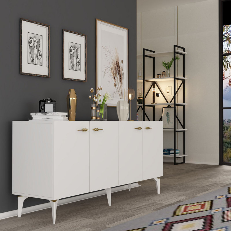 Olivia 150cm Console Table, White