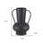 11" Black Amphora Metal Table Vase