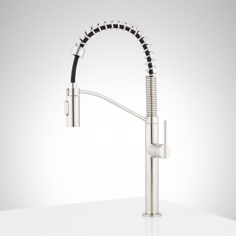 Robinet de cuisine à poignée simple Eiler, Acier inoxydable