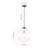 1-light Ribbed Glass Single Pendant-1277257772