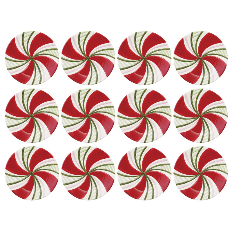 Dolomite Candy Stripe Plate in Festive