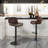 Swivel Upholstered Adjustable Height Counter Stool-1214782254
