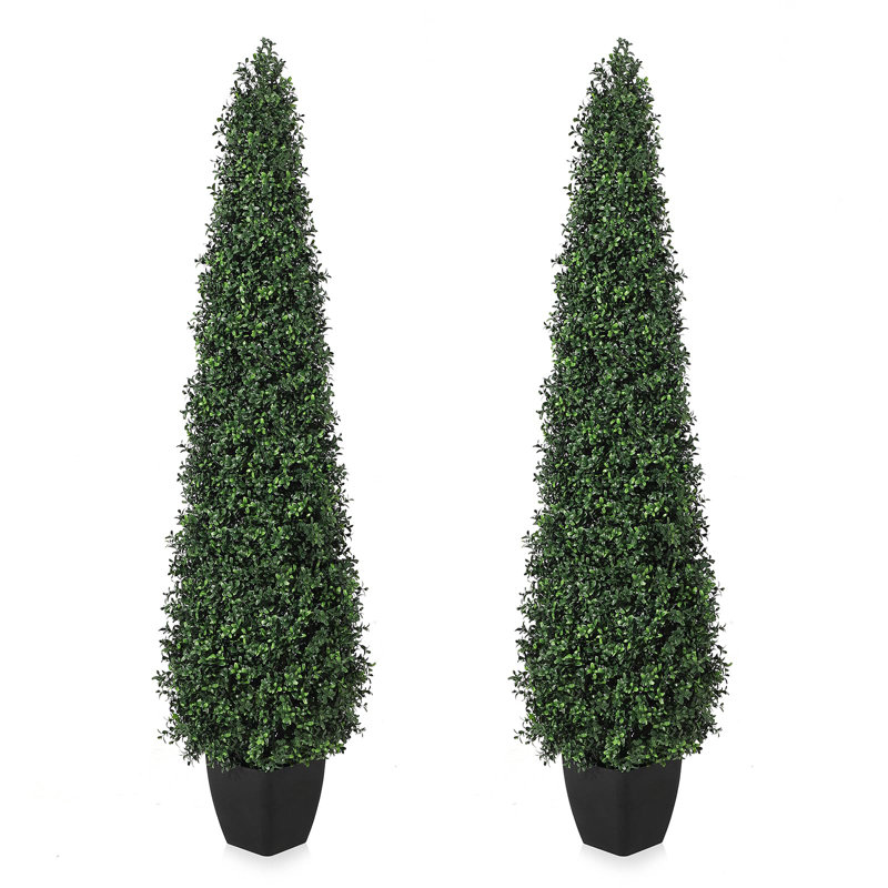 Faux Boxwood Tree, 304.8 cm H x 50.8 cm W x 50.8 cm D
