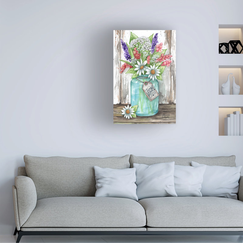 Œuvre sur toile, Bolice Melinda Hipsher Welcome Friends Mason, H 12 po x l 19 po