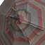 Parasol de patio gris 11 pieds avec manivelle nervurée en aluminium Sunbrella Gateway-1333245057