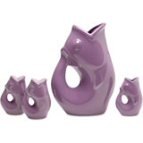 Gurgle Pot Pitcher - 4 PC Collection - 1 Extra Large, 1 Small And 1 Salt & Pepper Shaker Set