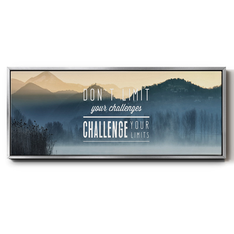 Challenge Your Limits- Framed Canvas, 12" H x 30" W
