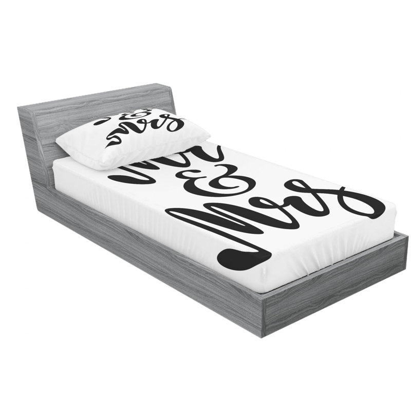 Ensemble de draps en microfibre à motif Mr Mr, Ensemble de draps pour lit simple avec un drap-hou