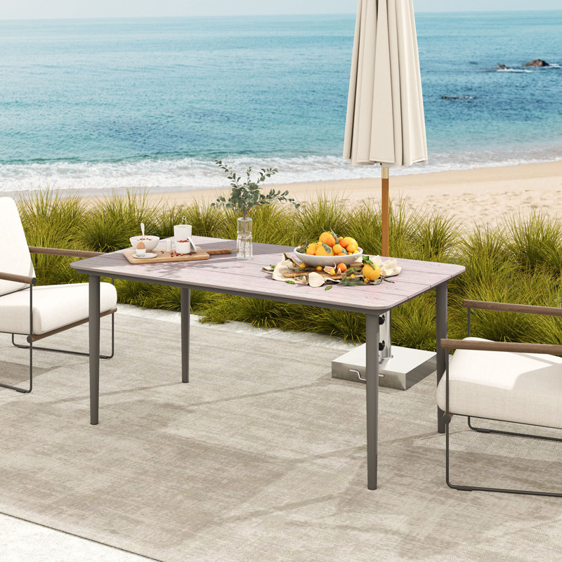 Garden Dining Table, Light Grey