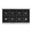 ZLINE Autograph 48 in. Satin Steel Classic Rangetop with 8 DuoPro Burners and Black Accents-1671442580