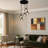 Adjustable Height 5 Lights Metal Body Cluster Pendant