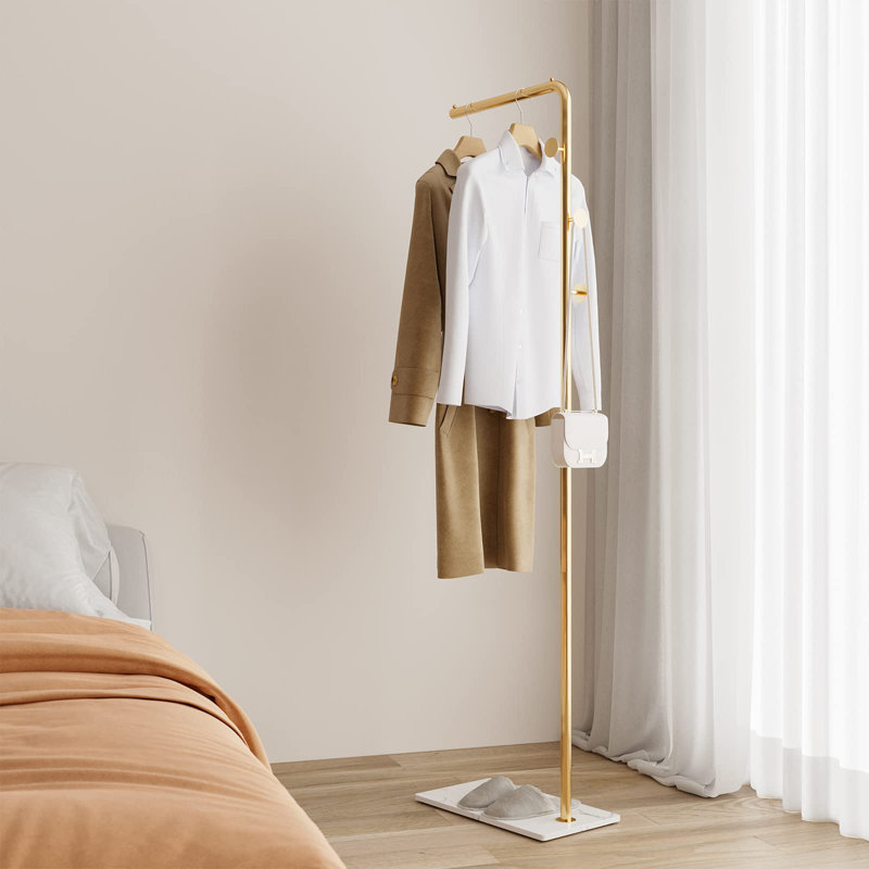 Moesley Metal Freestanding Coat Rack, Gold