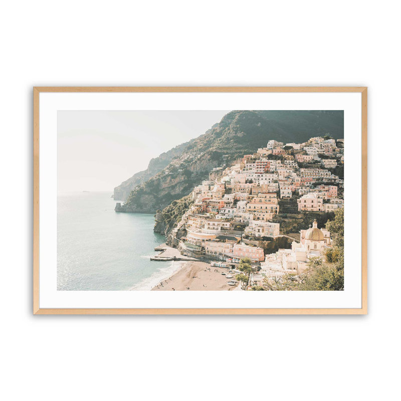 Impression sur toile Seaside Sanctuary, sans cadre, H 17 po x l 21 po x P 1,25 po, Érable brut encadré