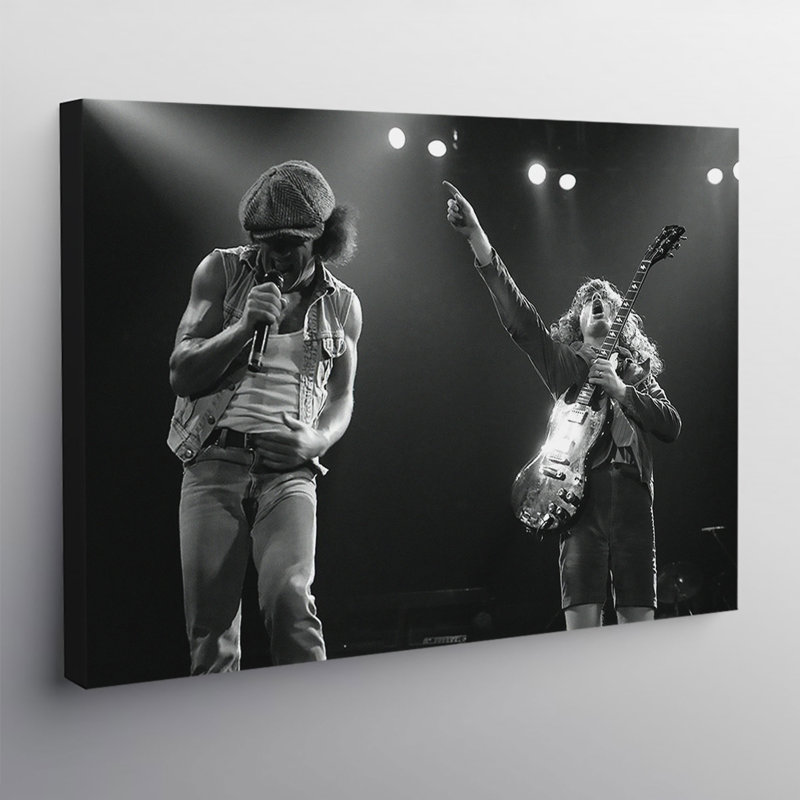 ACDC Brian Johnson And Angus Young Live - Wrapped Canvas Print, 30.5cm H x 40.6cm W x 3.8cm D