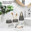 Ensemble d'accessoires de salle de bain Deluxe Deluxe à deux tons blanc avec argile 4 pièces-1604255332