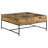 Semaj 4-drawer Square Glass Top Coffee Table Honey Brown