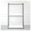 Système de garde-robe autoportant Fiona 111 po (282 cm) blanc, composé de 3 colonnes et 7 étagères, avec structure métallique.