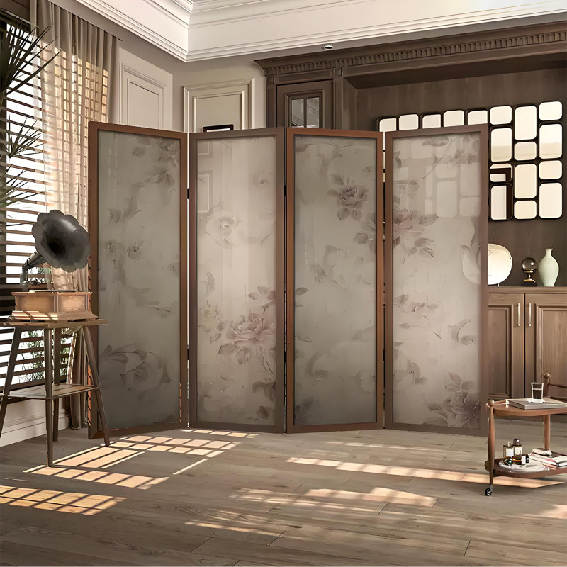 Paravent chinois, H 74,8 po x l 78,74 po x P 1,57 po