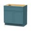 Armoire de salle de bain autoportante 33 po avec 2 portes Colton, sans comptoir, prête à assembler, vert mer Colton-95216810