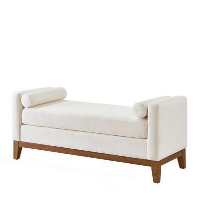 Large Upholstered Bench With Pillows, Comfort Padded Window Bench