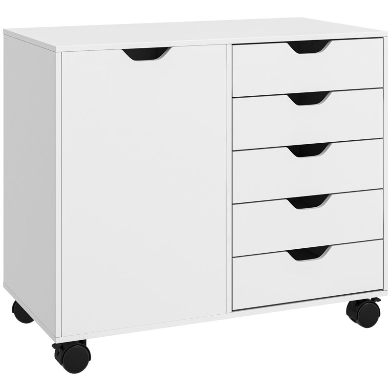 Rehanna 78cm Wide 5 -Drawer Mobile File Cabinet
