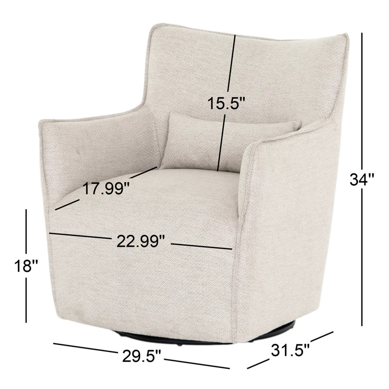 Kimble Swivel Curved Chair, Noble Platinum Polyester