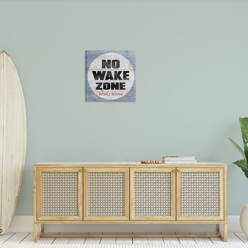 «No Wake Zone Beach» par Regina Nouvel, reproduction d'art textuel sur toile, H 24 po x l 24 po