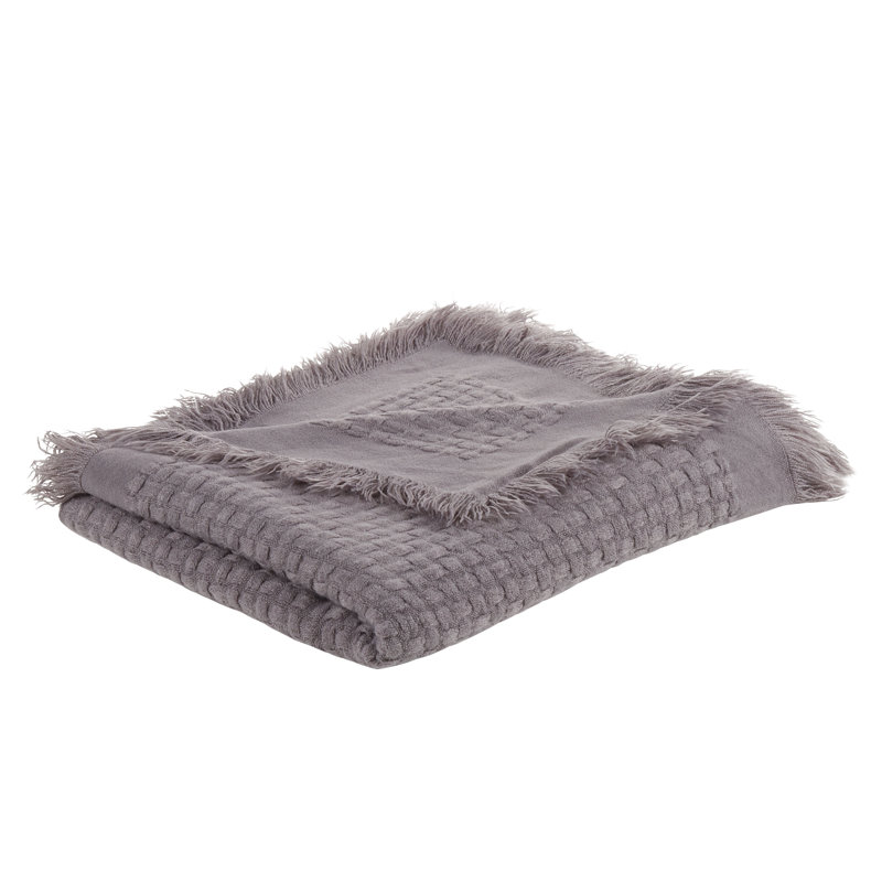 Sevan Collection Hand Woven Throw Blanket, Slate