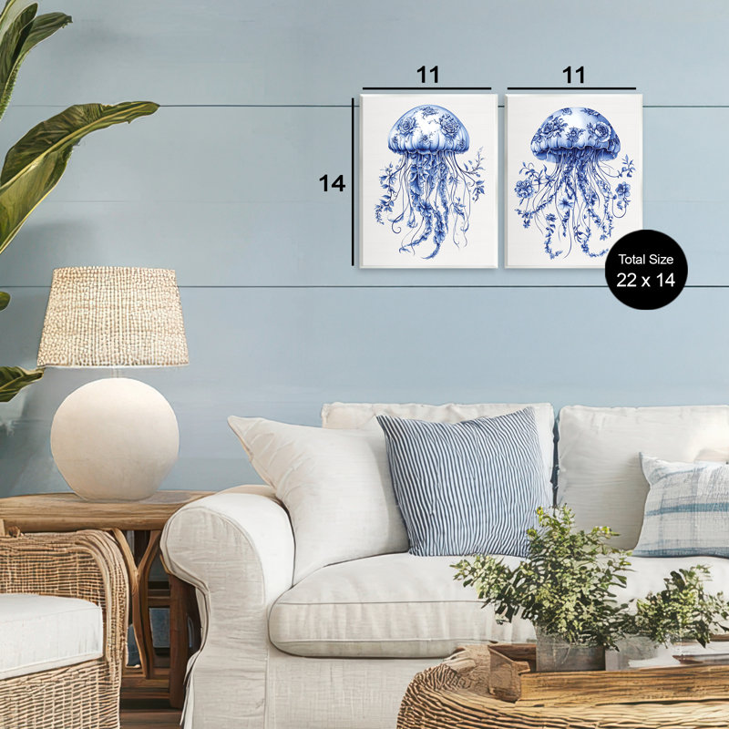 Ensemble de 2 plaques murales Funky Florals