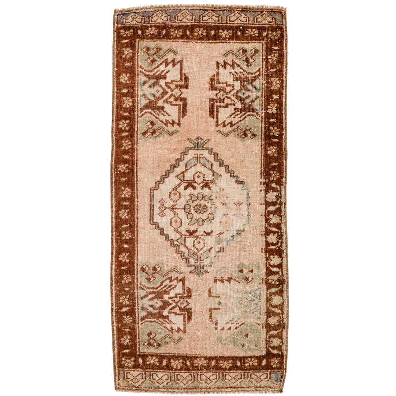 Tribal One-of-a-Kind 1'5" X 3'3" 1970s Wool Area Rug in